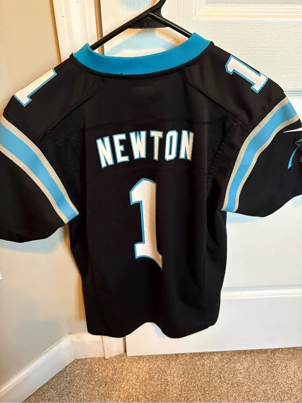 NFL Carolina Panthers #1 Jersey - Black & Carolina Blue